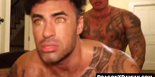 DRAGONXDAMIAN - Etched Damian Dragon hunts the depths of my ass utilizing his girthy cock (Little Red)