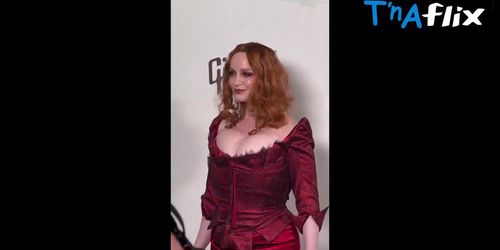 Christina Hendricks Sexy Scene in Christina Hendricks Sexy Stuns In A Sultry Red Dress At The Art Of Elysium Gala