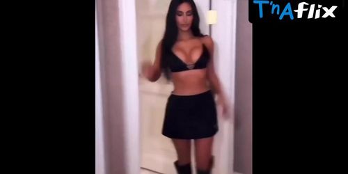 Kim Kardashian West Breasts, Bikini Scene in Kim Kardashian Sexy In Black Bra And Short Skirt At City Party