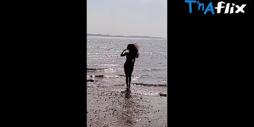 Sonal Chauhan Bikini Scene  in Flaunting Her Asset In Black Bikini At Beach