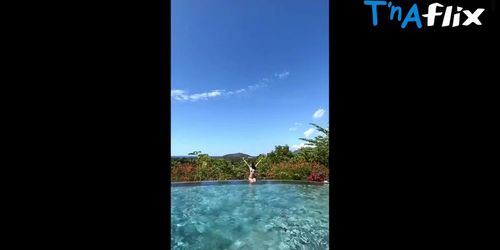 Kat Kristian Butt,  Breasts Scene  in Kat Kristian Hot Bikini Pics At Maldives