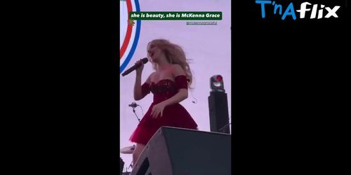 Mckenna Grace Breasts Scene  in Mckenna Grace Sexy Performance In Jingle Bell Ball Outtakes