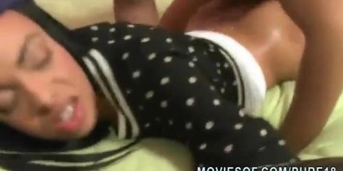 18yo ebony girl gets pussy stuffed with a big dick porn