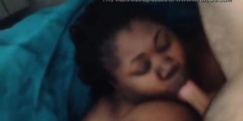 Fat Ebony Gf Sucks And Gets Her Face Cum Glazed