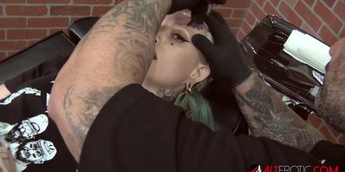 River Dawn Ink gets some new ink then gets fucked (Sascha Ink)