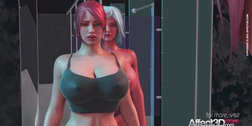 Big tits redhead girl fucked by a futa demon in a 3D animation (Kim Triple X)