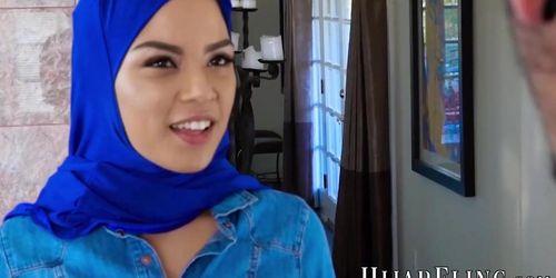 Arabic lady Maya Bijou seduces two hung studs into spit roasting her roughly (Bambino, Mike Mancini)