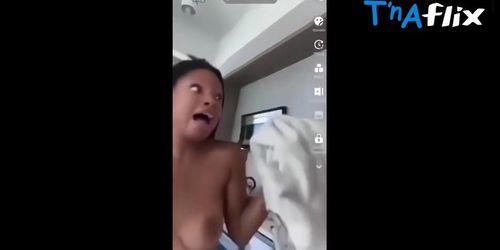 Halle Bailey Breasts Scene  in Halle Bailey Nude Breast Exposed In Prank