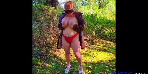 Big-Titted Leather-Clad MILF Shows Off Her Assets