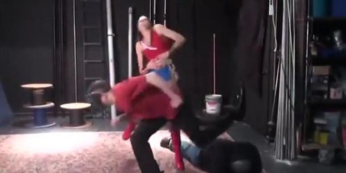 Superheroine Wonder Woman Captured Bound and Fucked