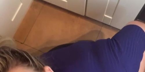 A Cock-Hungry Milf Juicy Lucie Is Getting Her Big Natural Tits Fucked Rough In The Kitchen While Oiled Up. Buckle Up, Folks, It'