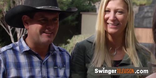 Trish and Jp join other swingers to break the ice before partying together (Couple_Porn)