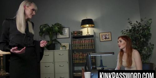 Hot take turn ass fucking by redhead Maya and blonde Lianna Lawson (Maya Kendrick, Strap On)