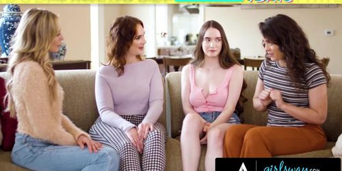 GIRLSWAY - Caring PAWG MILF Siri Dahl Surprises Stepdaughter Hazel Moore With Her Former Babysitters - Aiden Ashley (Ashley Moore, Ashley Teen, Victoria Ashley, Victoria Voxxx)