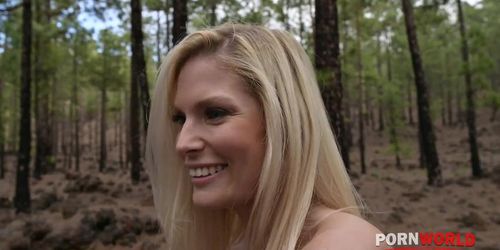 Blonde Candee Licious Takes DP Pounding In The Woods (Pleasure Pussy, Take Two)