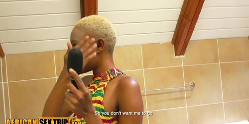 AFRICAN SEX TRIP - Slutty Ebony Smashed By Tourist In Homemade Porn