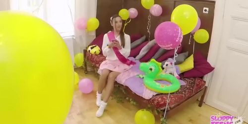 Amirah Adara Part 1 - 18th birthday party and stripped by TInder Intruder - www.sloppyteens.com