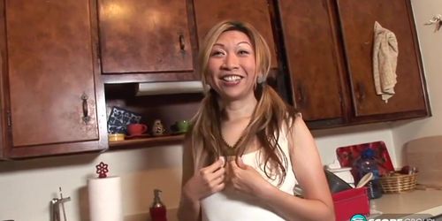 Happily Married Taiwanese Beauty Veronica Diddles Her Tight Cunt In Her Kitchen With A Vibrator - Emma D (Me get, My Guy)