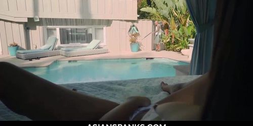 Black Pool Boy Destroying a Little Asian's nerdballertv uncensored pussy (Alexia Anders, Eddie Jaye)