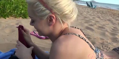 FOLLOWER Touches My PUSSY On The BEACH And Masturbates It PART 2