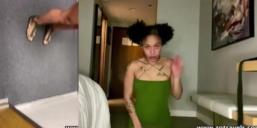 Ebony teen cutthroat zo in explicit hardcore encounter after ceiling challenge