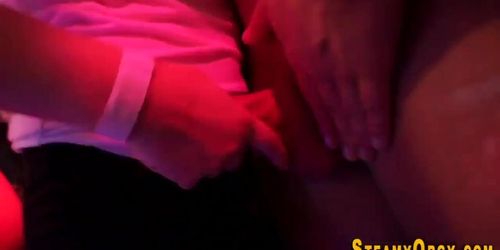 Real cfnm teen sucks dick