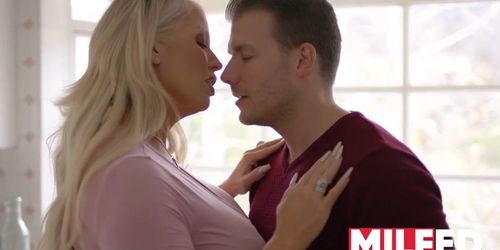 Mother-in-law With MASSIVE Tits Seduces her Stepdaughter's Boyfriend - MILFED mother (Alura Jenson, Codey Steele)