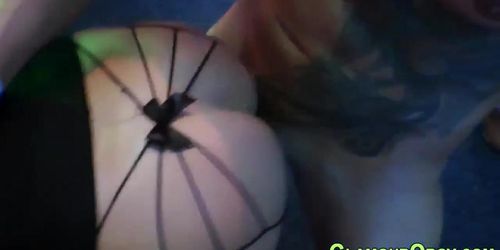Slutty glam whore railed