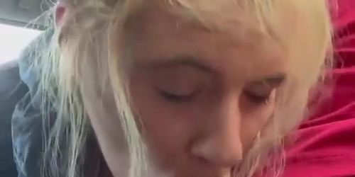 Dirty whore sucks off all the cum off a guy