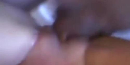 A very hot muscular brunette masturbates on a bed before takes lover's cock in her pussy
