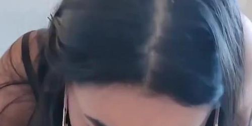 Latina in glasses fucks her brother-in-law