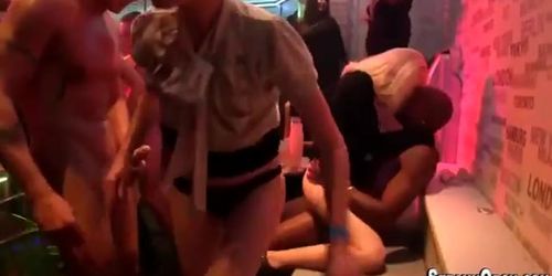 Clothed amateurs cumshot