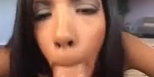 Hot! Havana Ginger Latina Sloppy Edging Blowjob and Deepthroat with Oral Creampie