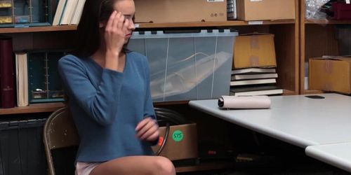 Both shoplifters assume the position bending over (Charity Crawford, Zoey Laine)