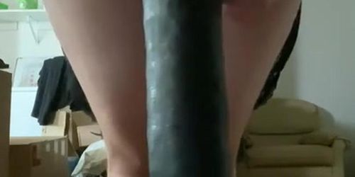 White Sissy Bitch Boy Practicing Gaping His Asshole For Her Future As A Black Dick Sissy Slave (Too Much)