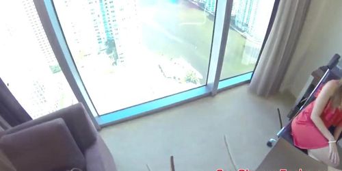 Real teen pounded at the office in pov