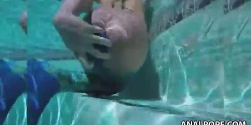 Hot brunette Adriana Chechik stretching her asshole to welcomes a black dick