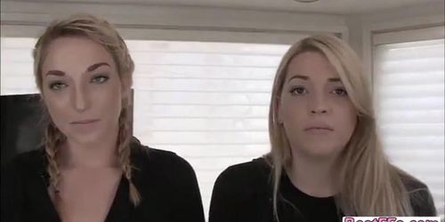 Naughty teens gets a very hardcore pussy licking action