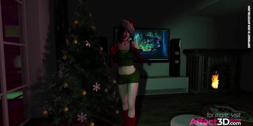 Futanari Big Boobs Babe Fucking Santa'S Elf In 3D Animatin By Pina Colada (Kim Triple X)