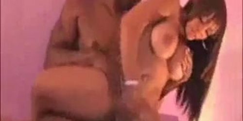 beautiful & horny busty black model woman enjoys good deep fucking from her lucky lover's huge BBC in hotel room