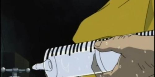 Anime coeds threesome rough sex by pervert