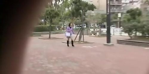 Bodily short-haired Asian bitch getting pulled into instant sharking affair