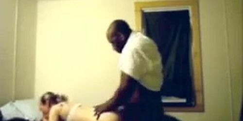 horny blonde lets her two new roommates screw her hard in steamy interracial threesome, sucking on a huge BBC while she's bl