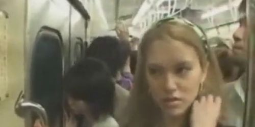 two anthomaniac girls in train gives geek handjob - Tnaflix.com