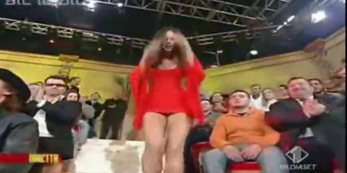 Nina Senicar sexy red short mini dress (Nikita Williams)