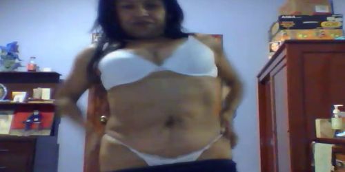 My Friends Hot Mexican Mom Dances and Gets Naked on Skype - Tnaflix.com