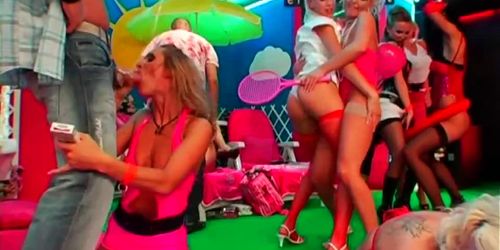 DRUNKSEXORGY - Wet club sex dolls fucking in public