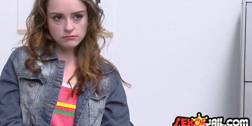 Hot teen Lily Glee gets her pussy nailed just riding the randy officer that busted her shoplifting
