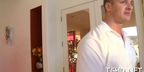 Big guy drills schoolgirl - video 38