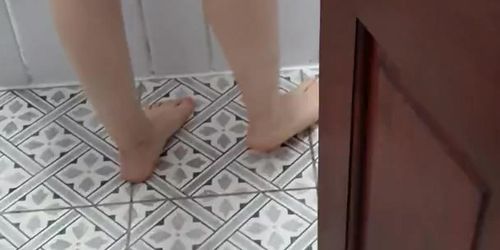 Step mother sneak in the bathroom with step son and fuck during a Summer Barbeque